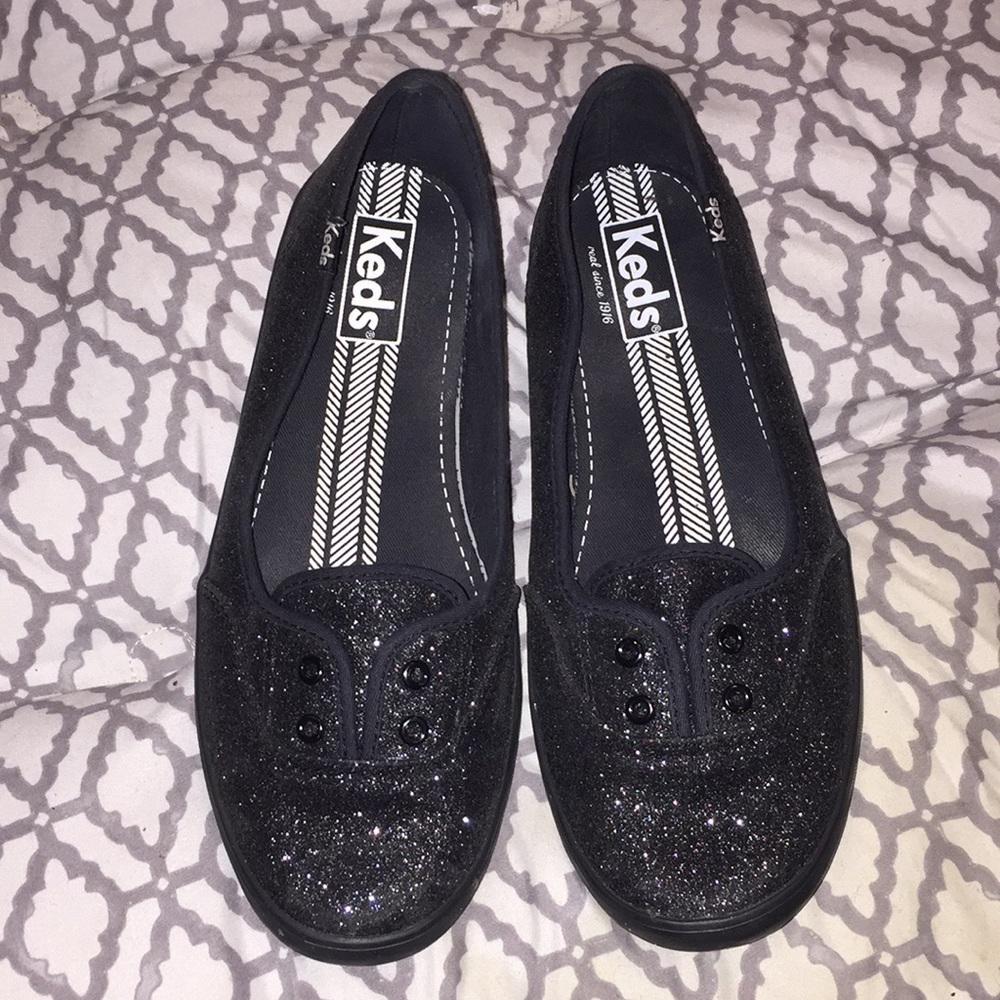 Black sparkle Keds